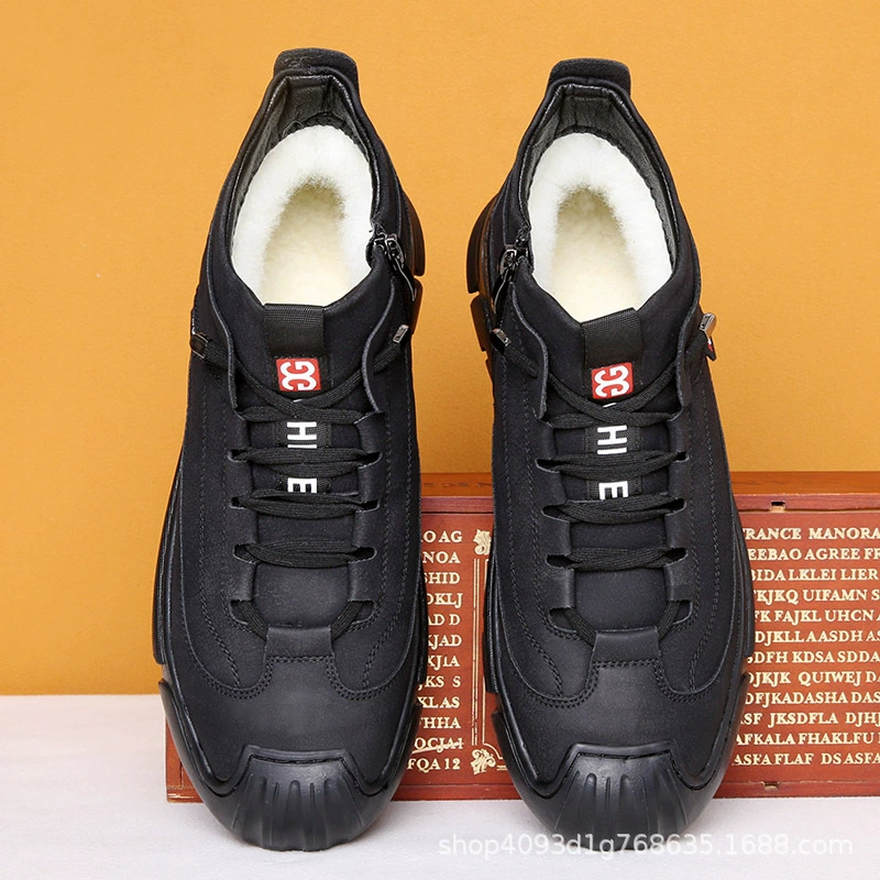Мужские зимние нескользящие ботинки, тёплые ankle boots, размеры 39–44