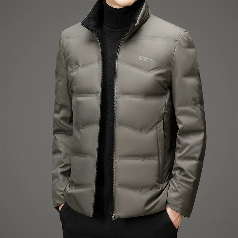 Пуховик мужской зимний 2024 новый повседневный тонкий воротник пуховик толстый папа среднего возраста с теплым пальто
