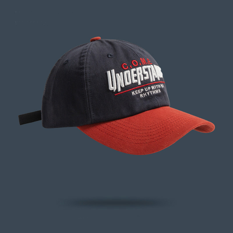 Primavera y verano nuevo gorro de boca de pato de cabeza grande para mujeres padres-hijos bordados generales gorro de béisbol de color contraste gorro de marea deportiva para hombres y mujeres