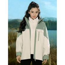 杨颖同款冲锋衣男高级感秋冬防水防风户外三合一滑雪外套登山服女