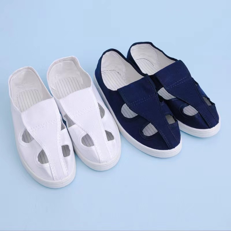 批发防静电四眼鞋PVC底硬底SPU软底防静电防尘工作鞋无尘车间工作