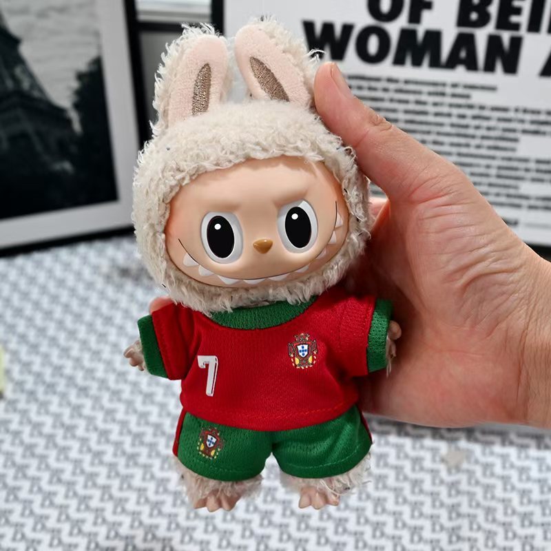衣類のみ】17CM ラブブ服 ラブブベビー服 人形 ビニール周辺アクセサリー サッカー バスケットボール 服|undefined