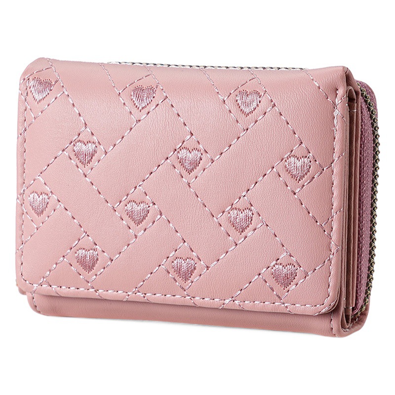 TEAYY wallet women's short 2024 summer new all-match high-end embroidery love coin purse women's wholesale