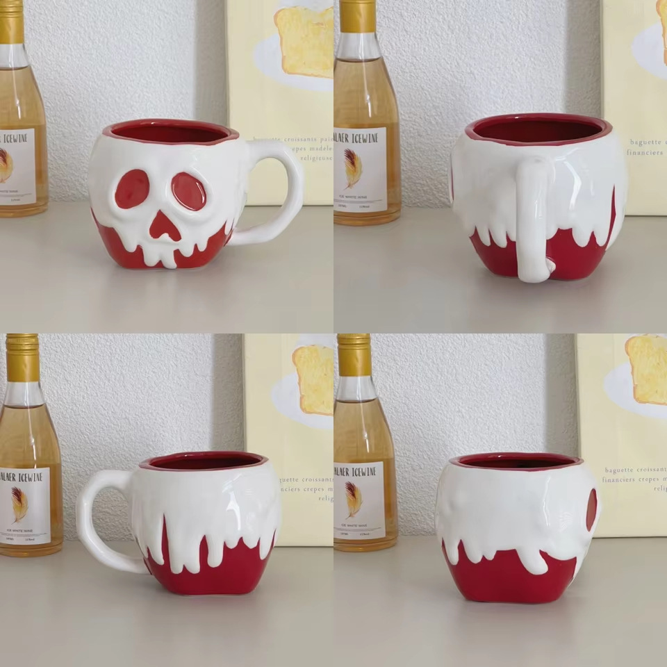 Creativo Halloween calaveras taza de cerámica personalidad extraña viento Qin Sheng taza de cerámica adornos de regalo