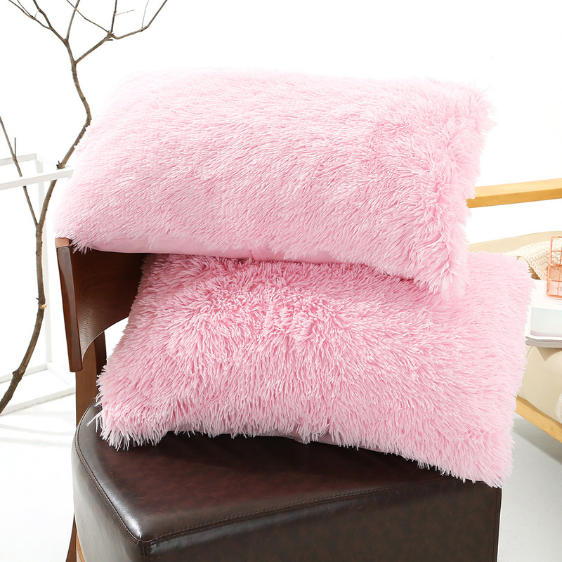 Cross-border Amazon plush pillowcase Crystal velvet pillowcase bed set pillow pillowcase factory cross-border exclusive