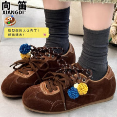 牛皮版内增高德训鞋女款2025新款秋季鞋子女阿甘鞋休闲运动小白鞋