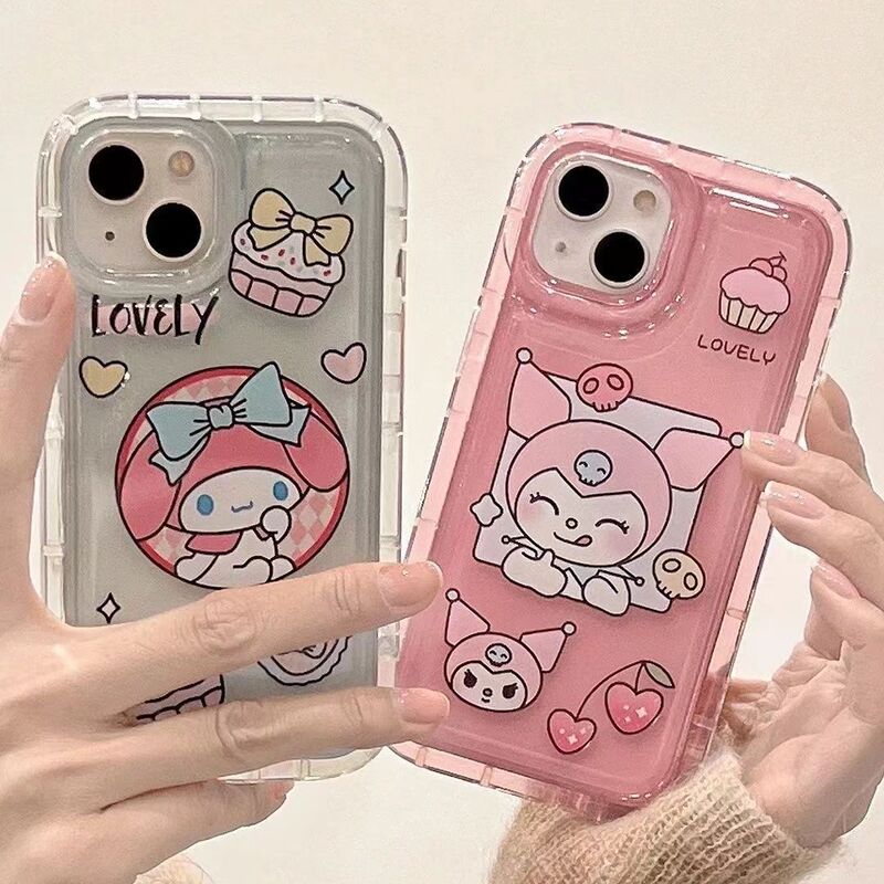 Kuromi Melody Is Suitable for Apple 13/15Promax Mobile Phone Cases, Iphone11/17Pro Transparent Soft Cases Kuromi Melody Is Suitable for Apple 13/15Promax Mobile Phone Cases, Iphone11/17Pro Transparent Soft Cases