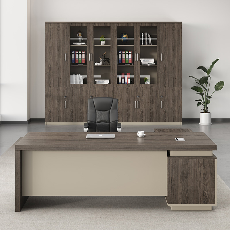 老闆桌辦公桌椅組合簡約現代總裁桌經理主管桌大班台辦公家具套裝