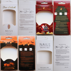 [Manicure packaging box] Manicure bow paper box DY square head round head PD inner holder manicure tool wearable manicure