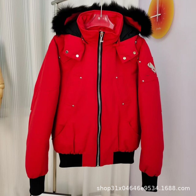 Cross-Border Exclusive Mongolian Silver Scissors 02 Men's 05 Women's Hooded Fur Collar down Jacket White Duck down Parka Jacket Coat