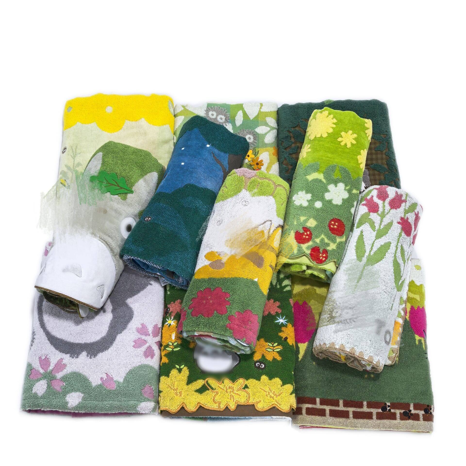 Japanese Order Xinjiang Wunian Long-Staple Cotton Cartoon Jacquard Cut Velvet Embroidered Bath Towel Adult and Kidsren's Bath Towel