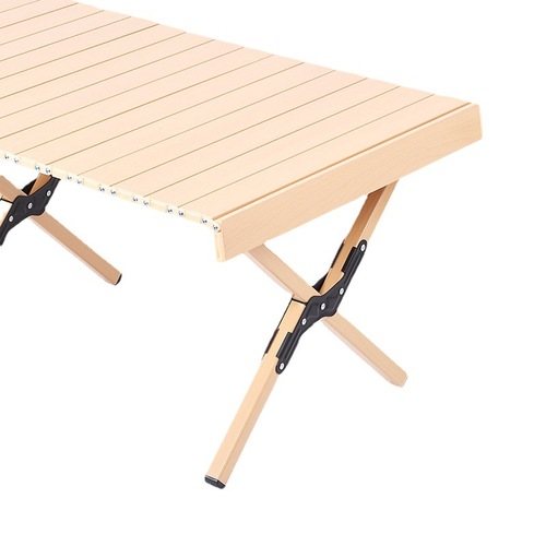 Outdoor aluminum folding table, popular egg roll table, camping picnic table, full aluminum folding table and chair set, portable