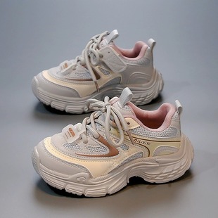 Children's Shoes Girls' sneaker 2025 Spring and Autumn New Breathable Mesh Torre Shoes Boys Soft Sole Non-slip Baby