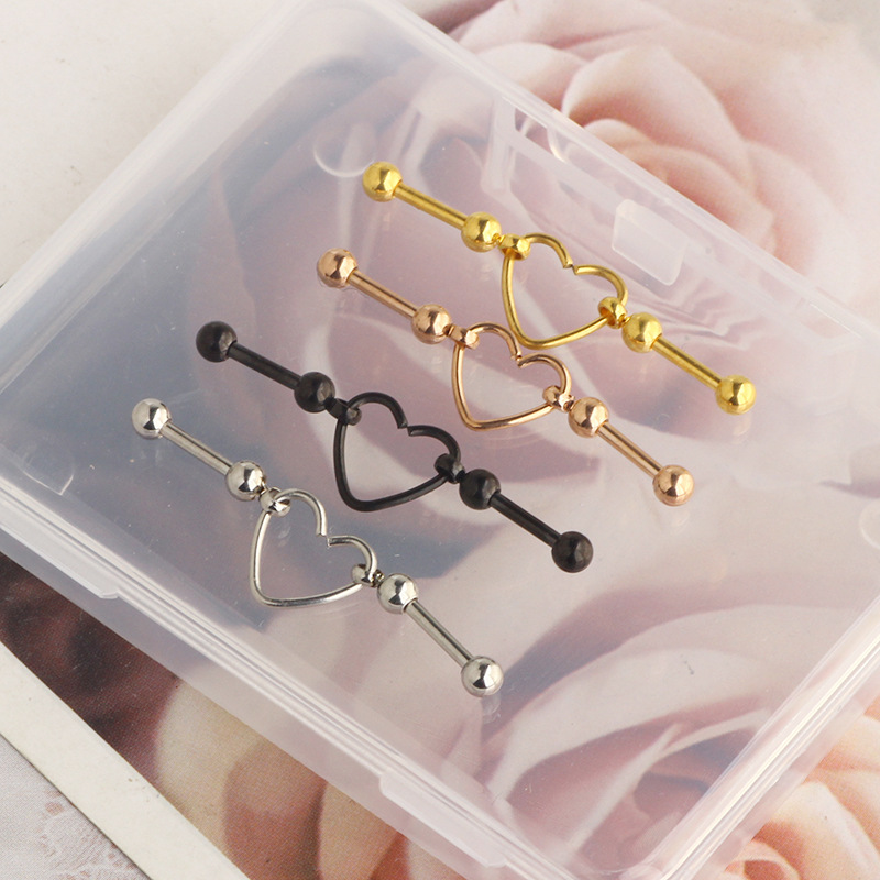 Pointed titanium steel lip stud product view