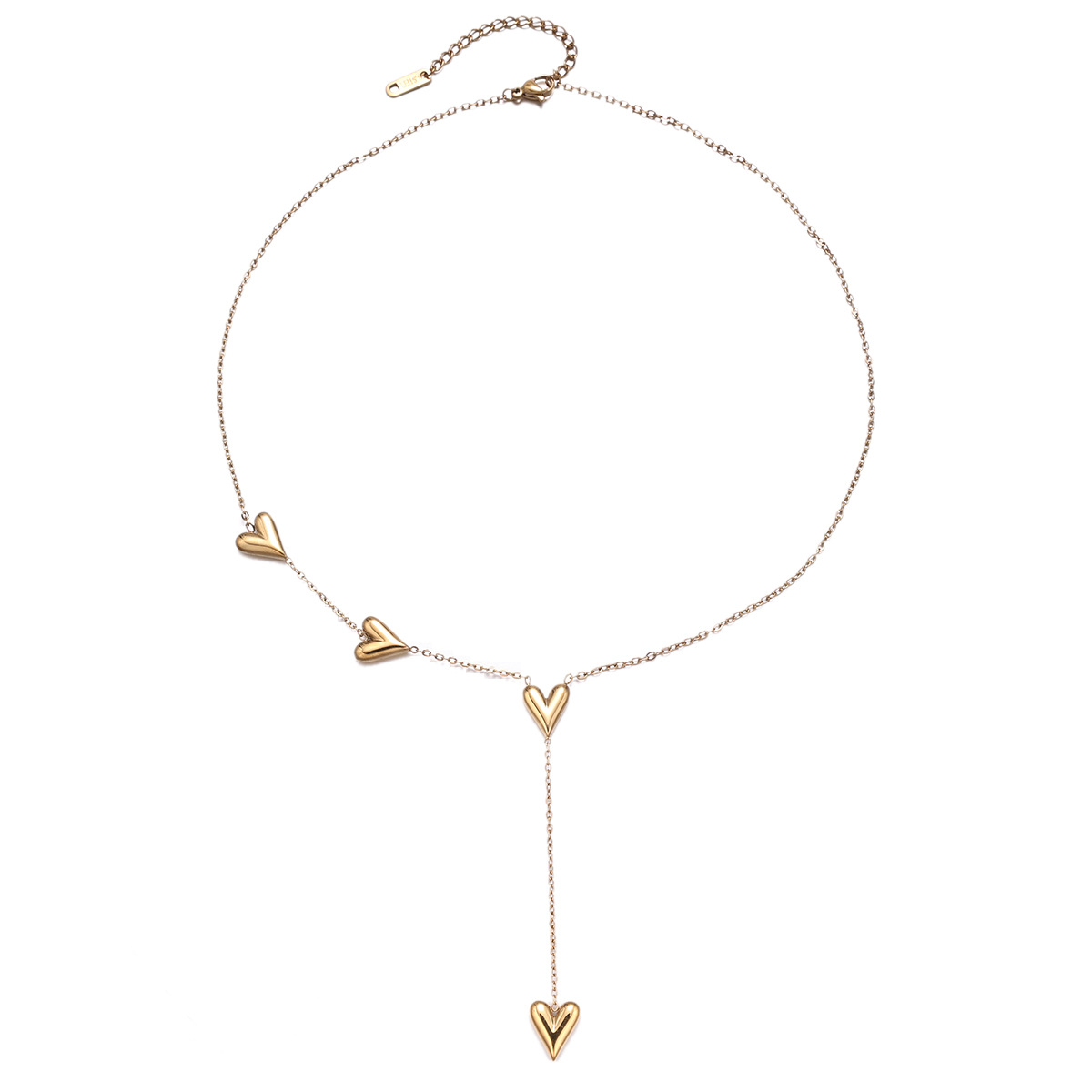 Tina Europa y América collar de acero inoxidable mujer no se desvanece diseño de oro amor conjunto de joyas ventas calientes transfronterizas