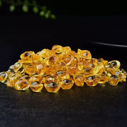 厂家批发水晶小元宝金色琉璃黄水晶元宝招财摆件创意饰品风水聚财