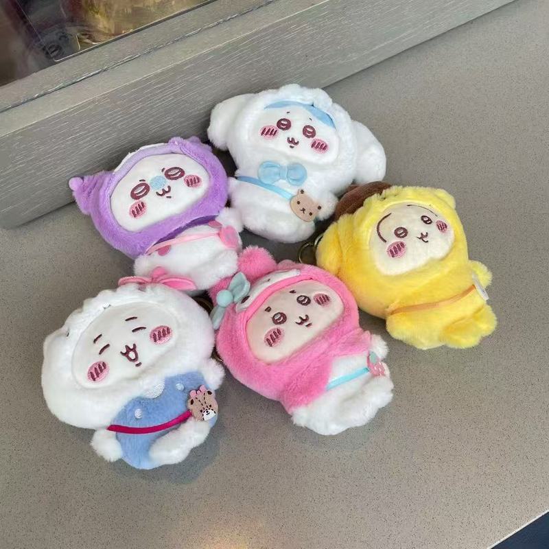 日单chiikawa毛绒挂件可爱小八乌萨奇吉伊卡哇自嘲熊公仔玩偶挂饰|undefined