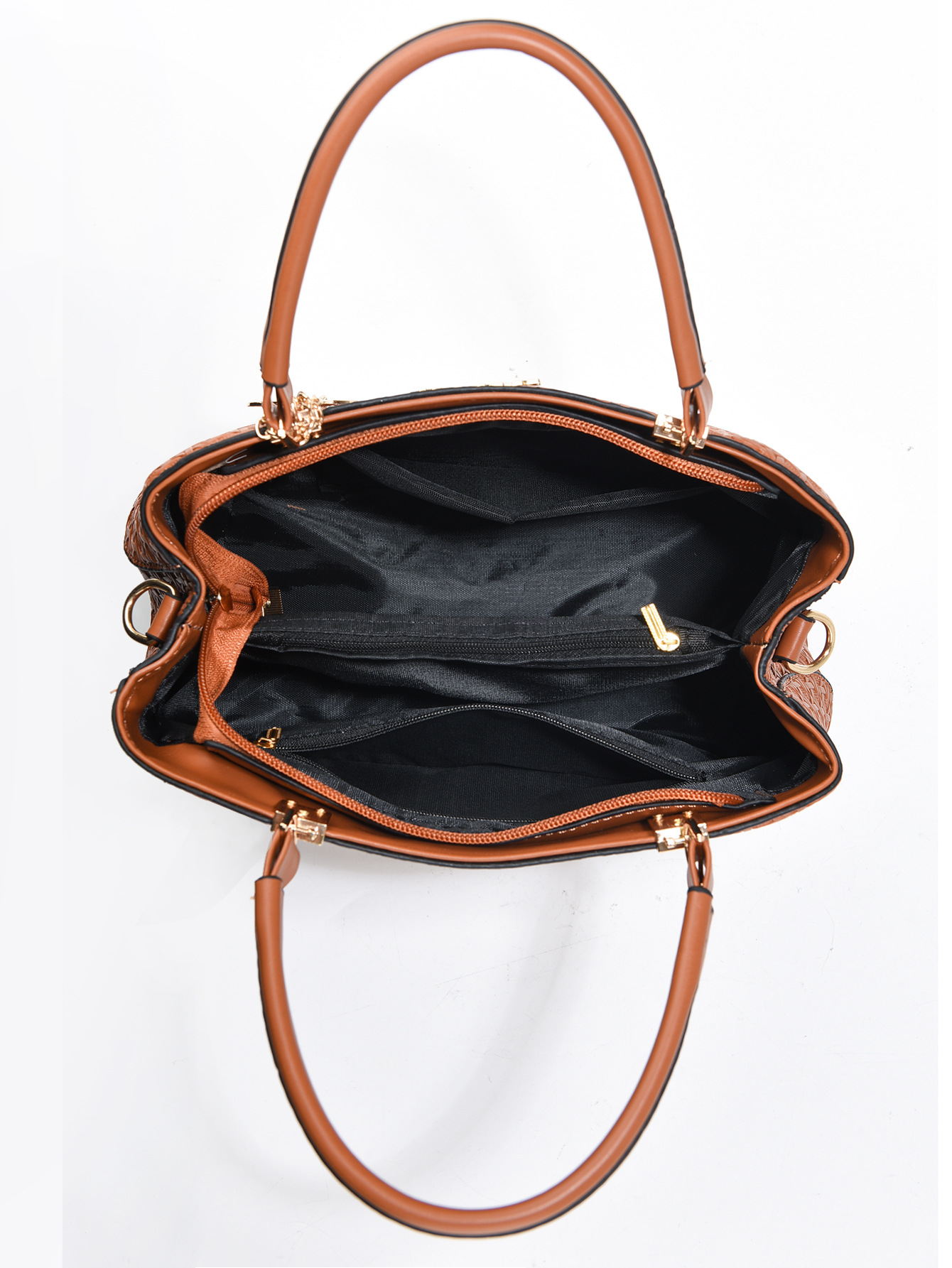 Femmes Grande Faux Cuir Impression Vêtement De Rue Carré Fermeture Éclair Sac À Main display picture 14