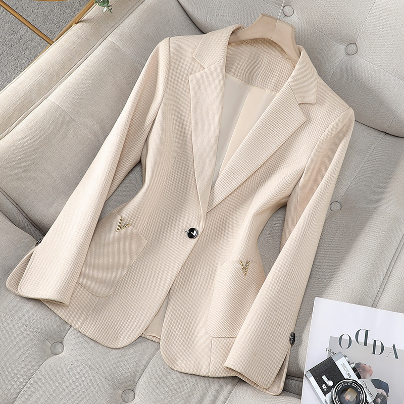 Women's Clothing popular small suits for women spring and autumn new style temperament slim professional jacket temperament commuter formal suit_voghion.com