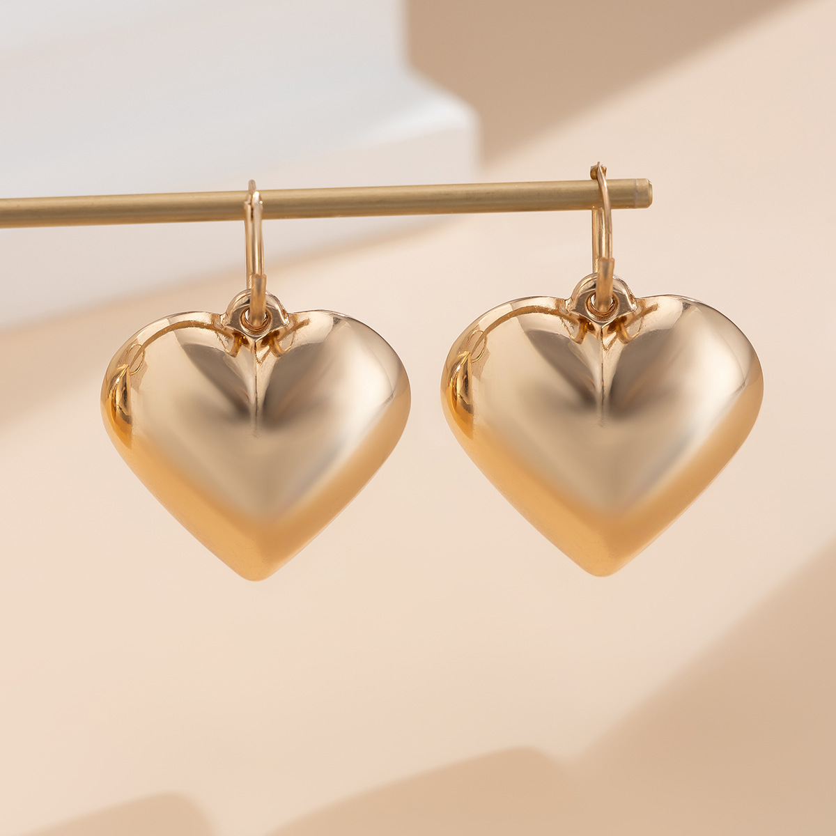 77g Weight Jewelry Set Classification 1 Piece, 1 Pair Quantity Banquet, Tea Party Occasion CCB Material Heart Shape Pattern Women's Gender Plating Design Simple Style Style Simple Style Heart Shape CCB Plating Women's Jewelry Set 4
