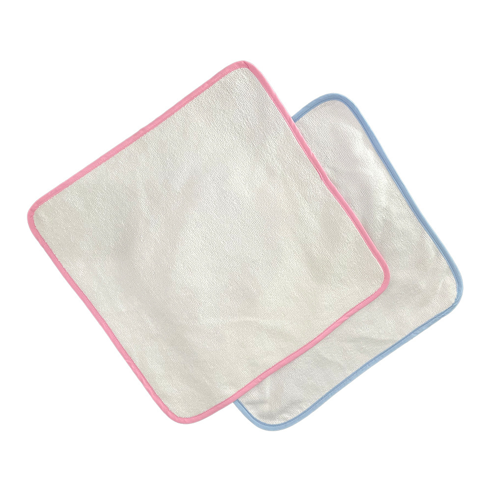 Toalla de transferencia de calor Toalla de borde azul Toalla de impresión de microfibra suave absorbente Toalla de deportes al aire libre