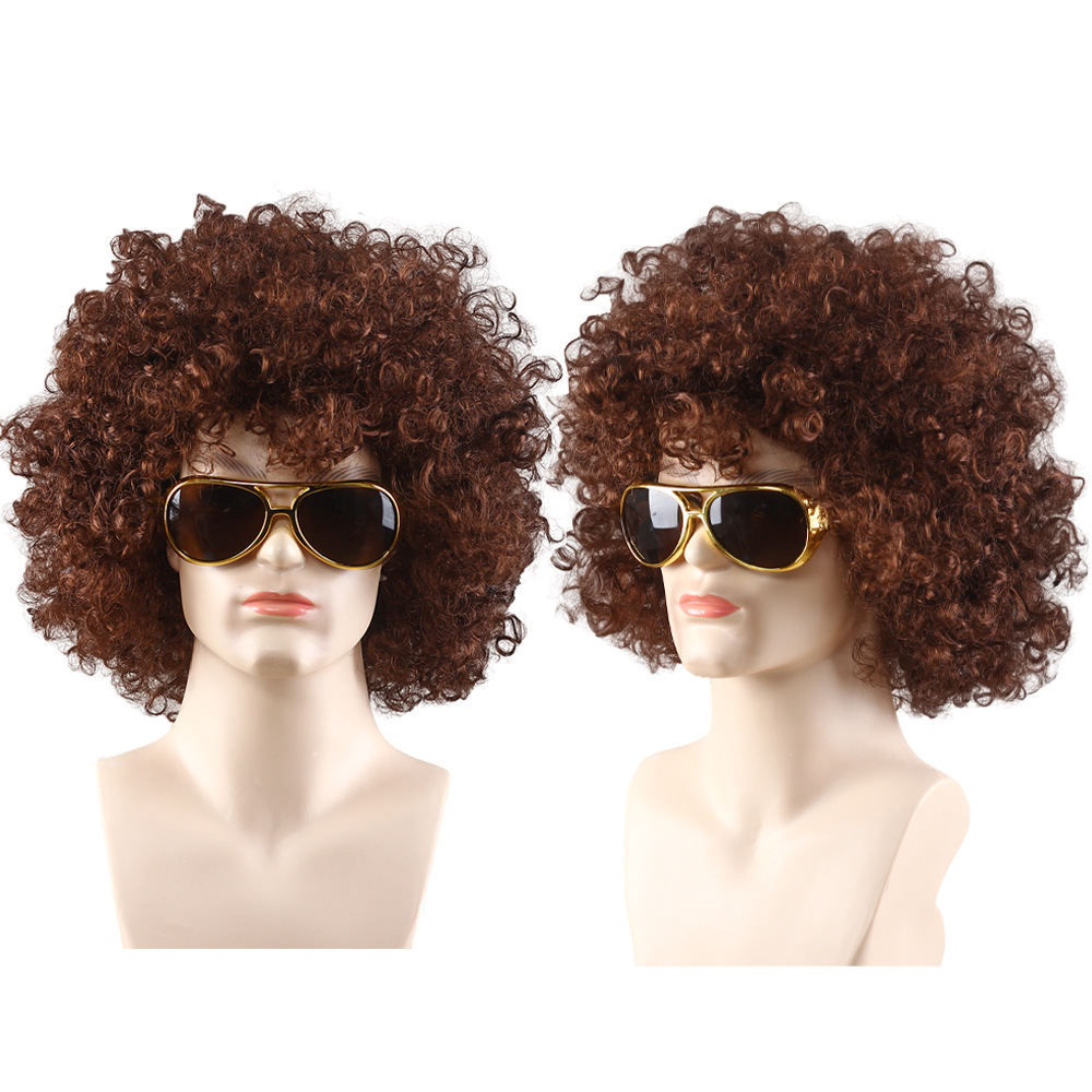 Brown explosive head (single wig)