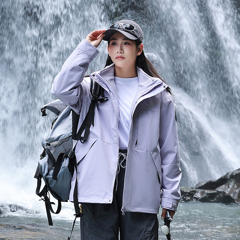 【极境雨】户外三合一冲锋衣防风防雨登山服男女宽松休闲夹克外套|undefined