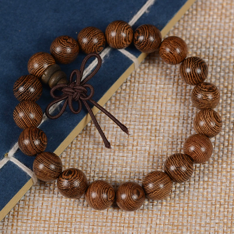 Rosary wooden bracelet, round walnut beads, sizes 6–15 mm, 108‑bead and bracelet options