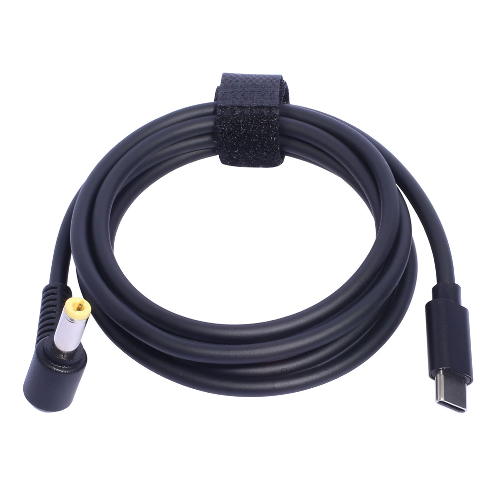 Cross-border five PD induction fast charging line Type-C to 5.5x2.5 is suitable