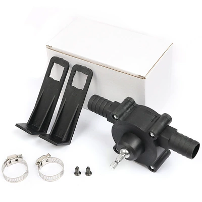 Household small water pump portable DC water pump hand drill water pump self-priming centrifugal pump (Kempinq və səyahət) - water-pump-inner-hexagonal-handle