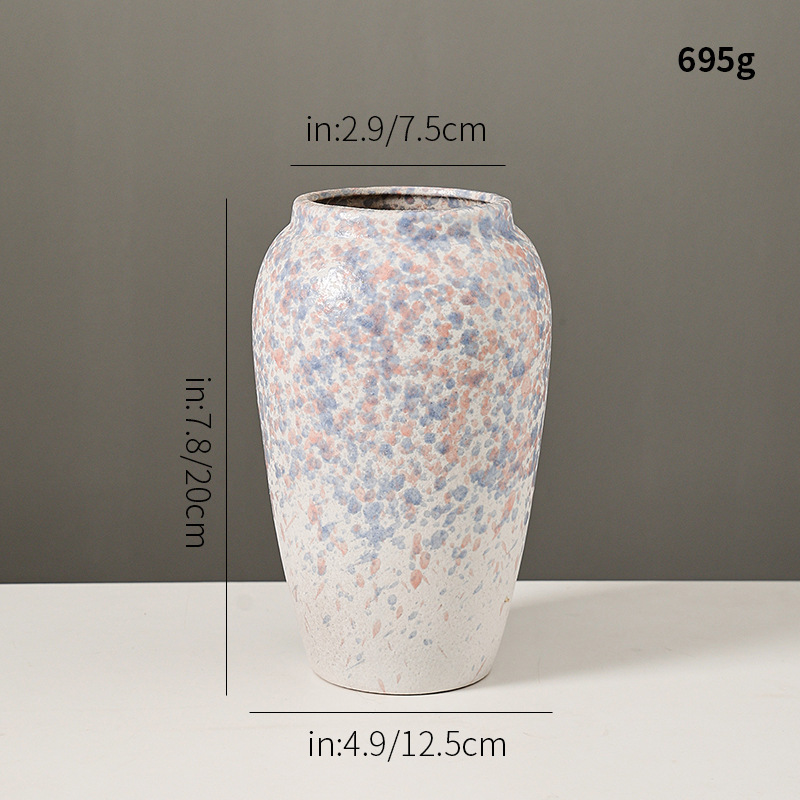 레트로 원형병-핑크, 퍼플 대형(20CM)
