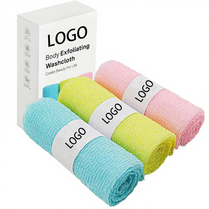 Japanese-Style Nylon Bath Towel Cross-Border Japan and Korea Nylon Bath Exfoliating Sauna Towel Elastic Long Bath Towel
