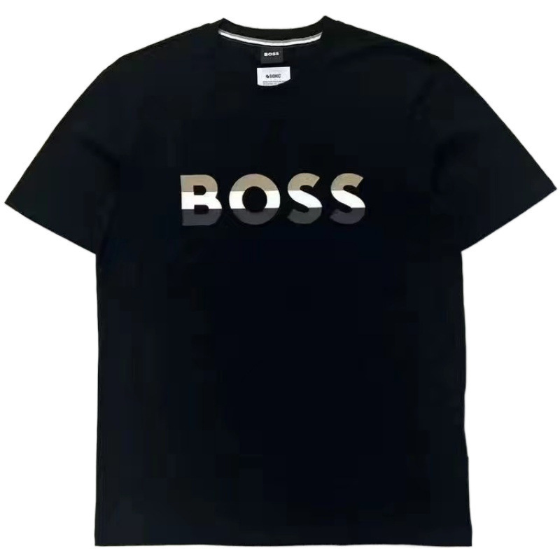 ヨーロッパとアメリカのトレンディなファッションプリント半袖Tシャツメンズトレンディなブランド夏の個性ハンサムスリムレターラージサイズハーフ卸売|undefined