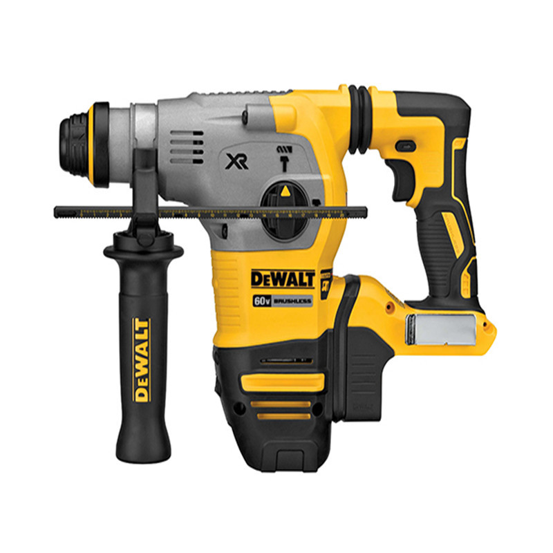 得伟60V锂电无刷四坑L型28mm电锤2×6.0Ah电池套装布包装DCH2933