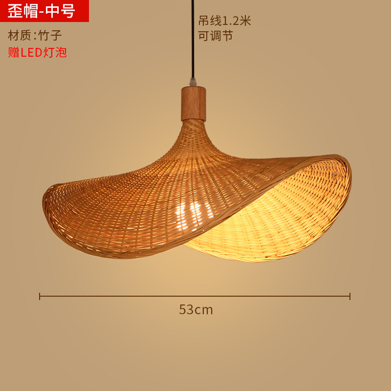 竹ランタンシャンデリア新しい中華レストラン竹アートランプショップ商業ケータリング禅茶室日本製織物ランプシェード|undefined