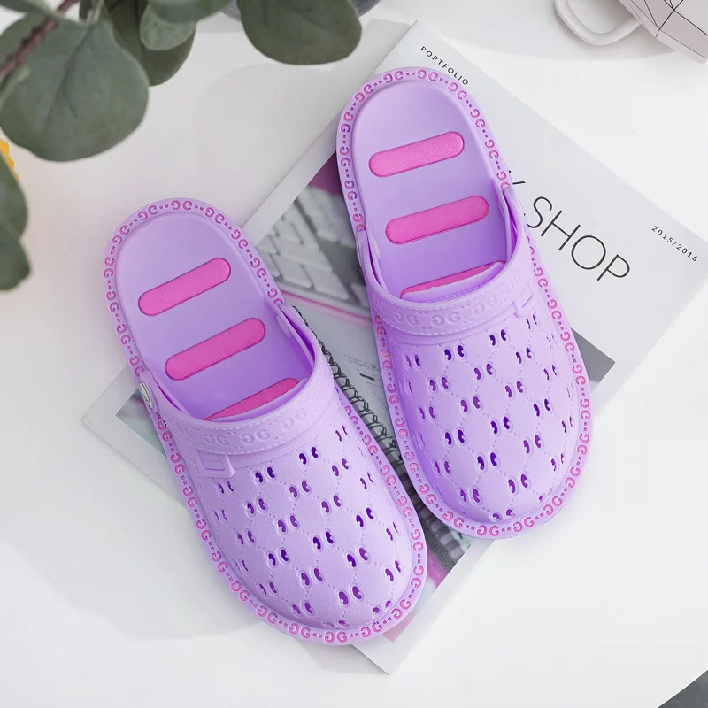 Vietnam Rubber Waterproof Rain Shoes Super Soft Beach Shoes Sandals Breathable Comfortable Korean Style Fashionable Hole Shoes Women's Casual