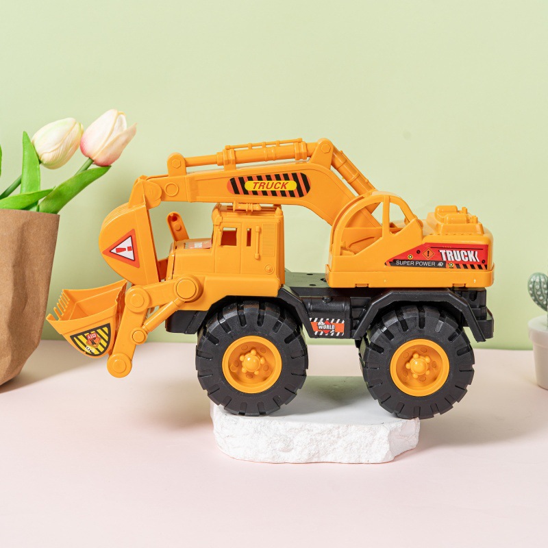 Excavadora de ingeniería infantil juguetes empujador excavadora basculante carretilla modelo de automóvil niño excavadora