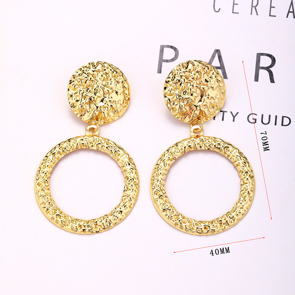 Heart Shape, Rectangle Pattern 1 Pair Elegant Heart Shape Rectangle Plating Metal Drop Earrings