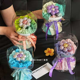 六一儿童节棒棒糖胶托棒棒糖花束接托零食果冻创意鲜花包花配批发