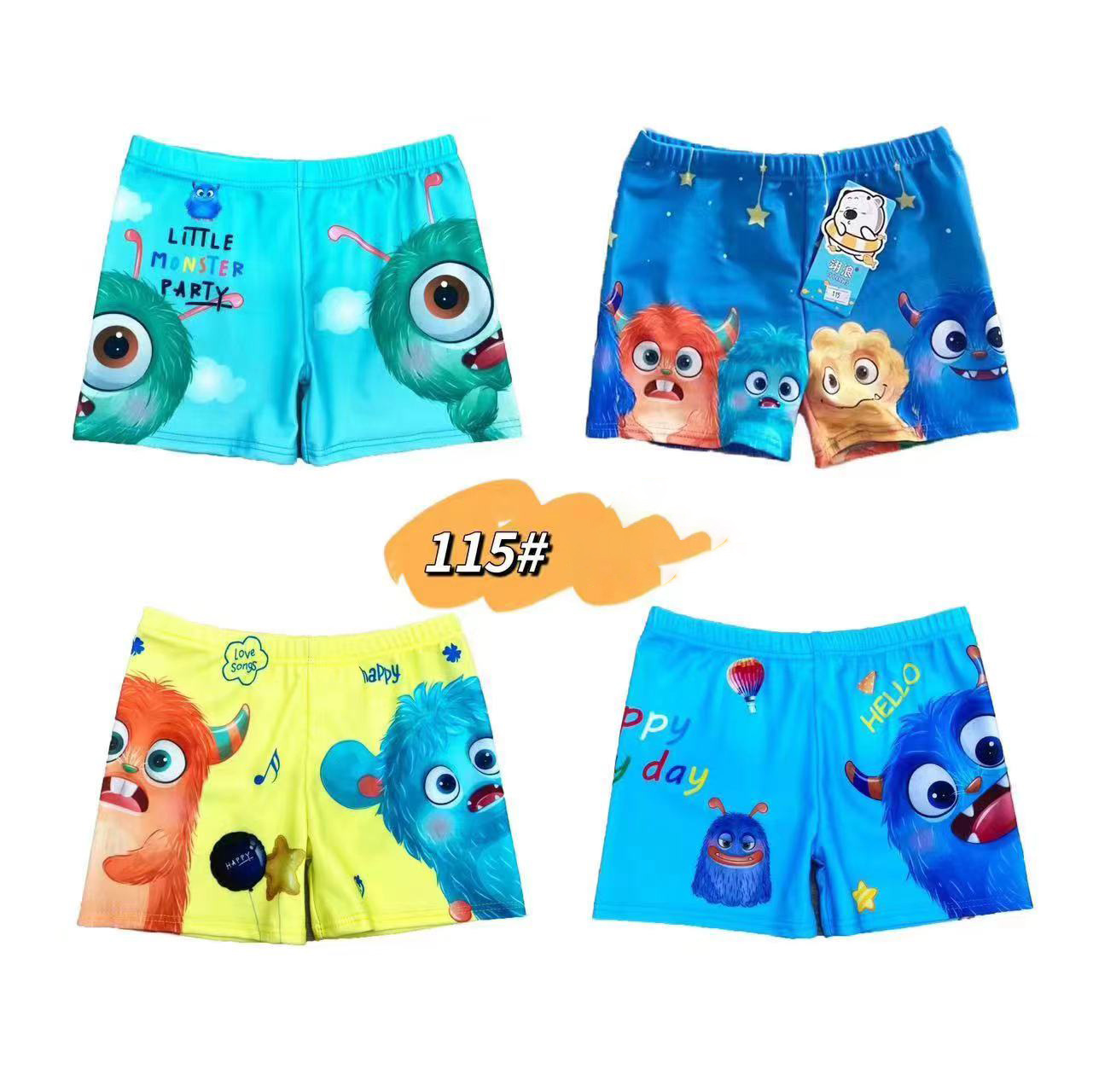 New children's swimming trunks cartoon animation boy hot spring boy baby boxer quick-drying shorts swimming trunks wholesale