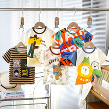 纯棉儿童短袖t恤女童夏装婴儿宝宝夏季童装新款男童上衣T一件代发