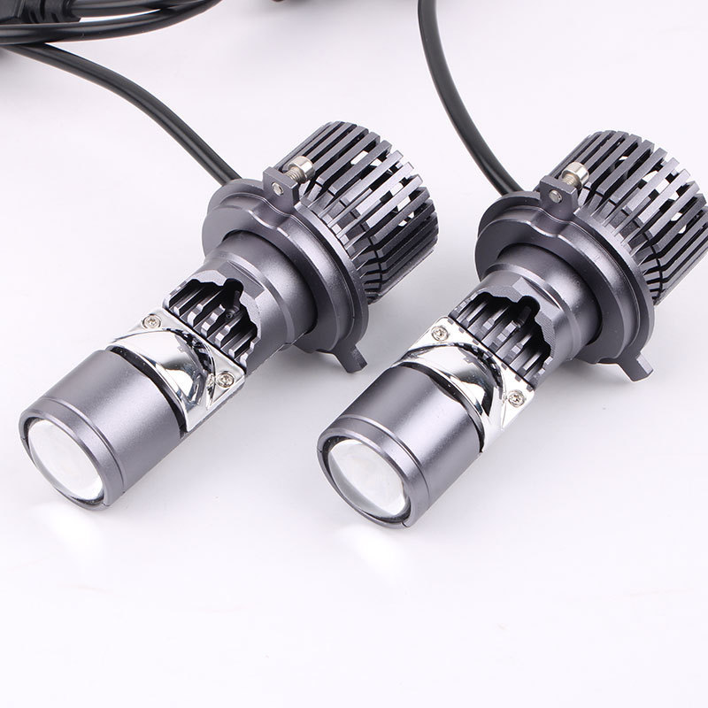 Newly imported automotive LED car lights S6 small lens headlights, high-power H4 dual-function motorcycle bulbs.