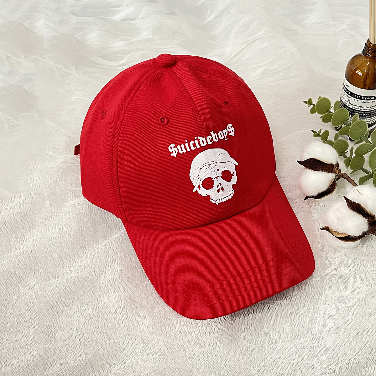 Unisex Street personality casual skull head printed baseball cap outdoor street sports shade breathable_voghion.com