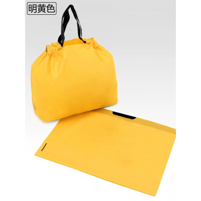 外卖打包袋一次性束口袋网红食品包装手提加厚抽绳高档塑料袋