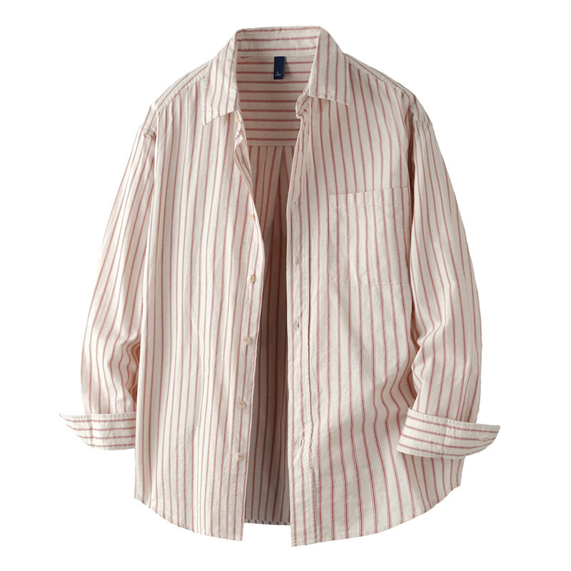 Supports Cross-Border Order Processing and Dropshipping, Transfer Warehouse T511 Men's Cotton-Linen Striped Long-Sleeve Casual Shirt Supports Cross-Border Order Processing and Dropshipping, Transfer Warehouse T511 Men's Cotton-Linen Striped Long-Sleeve Casual Shirt
