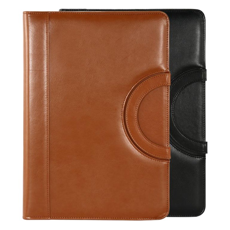 スポットジッパー手提げブリーフケースa4オフィスマネージャーバインダークリップビジネス多機能puファイル卸売り