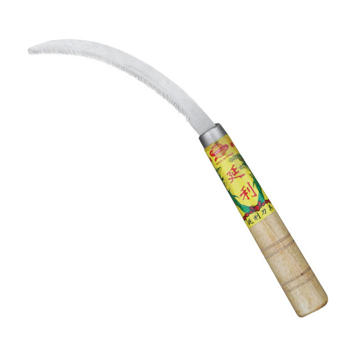 Small sickle with wooden handle, lawn mower, agricultural serrated sickle, encrypted fine-toothed small sickle, leek knife, cheap knife for cutting grass and weeding