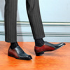 Men Shoes new men's formal leather shoes laser craft men's shoes solid -specific cowhide wedding shoes