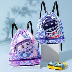 子供用水泳バッグ、乾湿分離ビーチバッグ、トラベルポケット、バスタオル衣類収納バッグ、乾湿分離デザイン