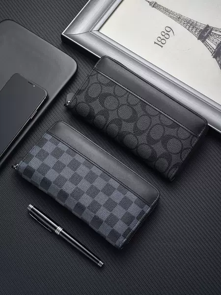 New business men's wallet long large capacity multi-card zipper bag certificate bag multi-functional manufacturers wholesale